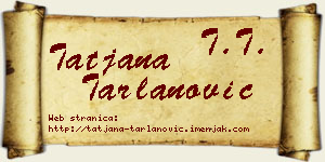 Tatjana Tarlanović vizit kartica